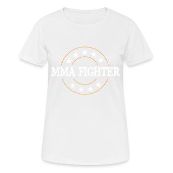 MMA Fighter Mixed Martial Arts - Frauen T-Shirt atmungsaktiv - Weiß - Vorne - AI Model Female 172 dark (172cm)