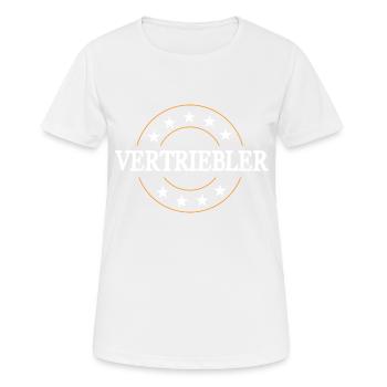 Vertriebler Beruf - Frauen T-Shirt atmungsaktiv - Weiß - Vorne - AI Model Female 172 dark (172cm)