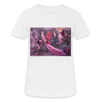 Shoes - Women's Breathable T-Shirt - white - Front - AI Model Female 172 dark (172cm)