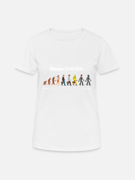 L’évolution d’un futur robotique Dark - T-shirt respirant Femme - blanc