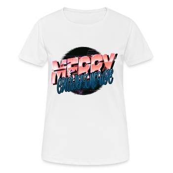computer bodybuilding dinosaur fan comic beards - Frauen T-Shirt atmungsaktiv - Weiß - Vorne - AI Model Female 172 dark (172cm)