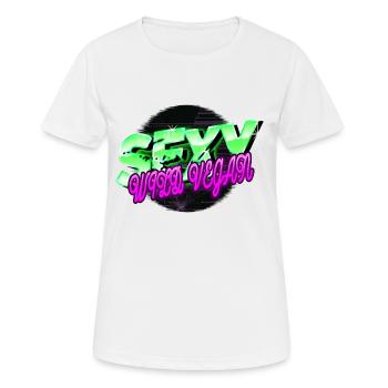 gesundes essen witzig statement gesundheit - Frauen T-Shirt atmungsaktiv - Weiß - Vorne - AI Model Female 172 dark (172cm)