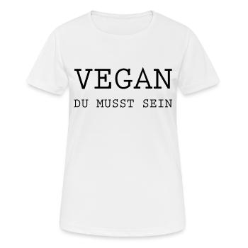 Vegan Veggie - Frauen T-Shirt atmungsaktiv - Weiß - Vorne - AI Model Female 172 dark (172cm)