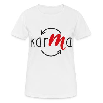 Karma - T-shirt respirant Femme - blanc - Devant - AI Model Female 172 dark (172cm)