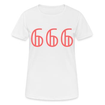 Angel Numbers |666|. - Women's Breathable T-Shirt - white - Front - AI Model Female 172 dark (172cm)
