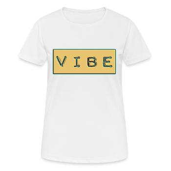 VIBE - Frauen T-Shirt atmungsaktiv - Weiß - Vorne - AI Model Female 172 dark (172cm)