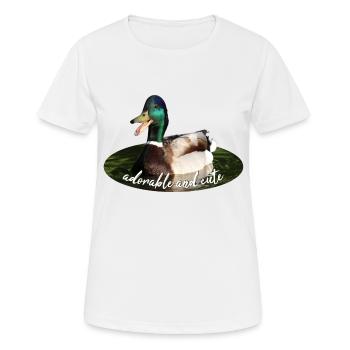 Canard colvert - T-shirt respirant Femme - blanc - Devant - AI Model Female 172 dark (172cm)