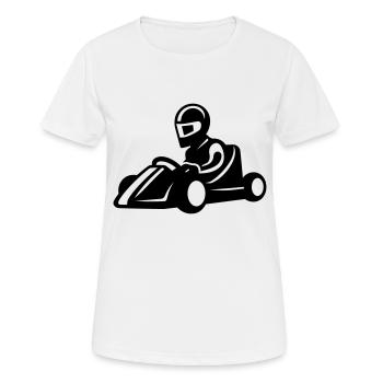 Kart - Frauen T-Shirt atmungsaktiv - Weiß - Vorne - AI Model Female 172 dark (172cm)