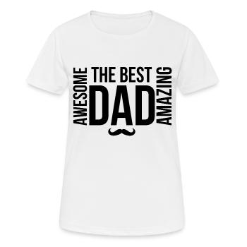 Papa génial - T-shirt respirant Femme - blanc - Devant - AI Model Female 172 dark (172cm)