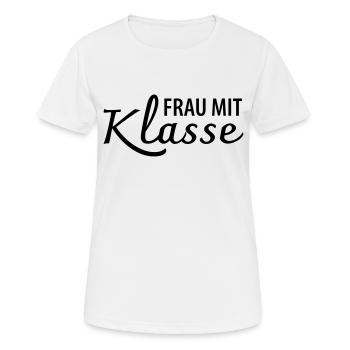 Frau Klasse Lehrerin - Frauen T-Shirt atmungsaktiv - Weiß - Vorne - AI Model Female 172 dark (172cm)