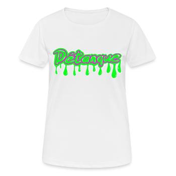 Petanque Pétanque Boule Boccia - Frauen T-Shirt atmungsaktiv - Weiß - Vorne - AI Model Female 172 dark (172cm)