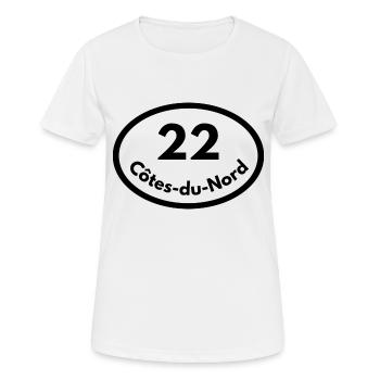 côtes du nord - T-shirt respirant Femme - blanc - Devant - AI Model Female 172 dark (172cm)