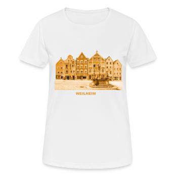 Weilheim Pfaffenwinkel Oberbayern Markt - Frauen T-Shirt atmungsaktiv - Weiß - Vorne - AI Model Female 172 dark (172cm)