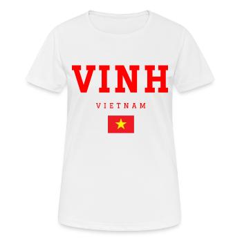 Vinh, Vietnam - T-shirt respirant Femme - blanc - Devant - AI Model Female 172 dark (172cm)