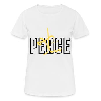 Peace - Salam - T-shirt respirant Femme - blanc - Devant - AI Model Female 172 dark (172cm)