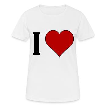 I ♥️ .......... - Frauen T-Shirt atmungsaktiv - Weiß - Vorne - AI Model Female 172 dark (172cm)