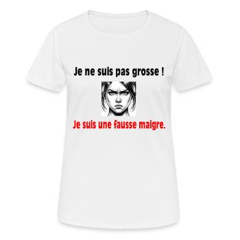 I'm not fat! - Women's Breathable T-Shirt - white - Front - AI Model Female 172 dark (172cm)