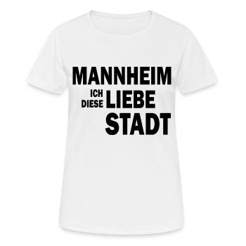 Mannheim Monnem Mannheimat - Women's Breathable T-Shirt - white - Front - AI Model Female 172 dark (172cm)
