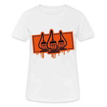 Icône d’aspirateur - T-shirt respirant Femme - blanc - Devant - AI Model Female 172 dark (172cm)