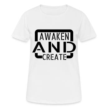 Découverte de soi amusante favorisant la créativité - T-shirt respirant Femme - blanc - Devant - AI Model Female 172 dark (172cm)