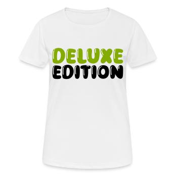 deluxe edition - Frauen T-Shirt atmungsaktiv - Weiß - Vorne - AI Model Female 172 dark (172cm)