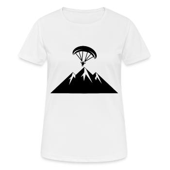 Gleitschirmflieger - Frauen T-Shirt atmungsaktiv - Weiß - Vorne - AI Model Female 172 dark (172cm)