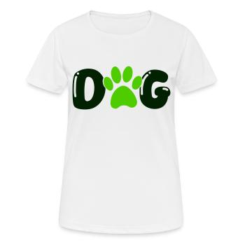 dog pfote - Frauen T-Shirt atmungsaktiv - Weiß - Vorne - AI Model Female 172 dark (172cm)
