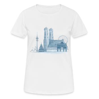 The gift for Munich and Munich lovers - Women's Breathable T-Shirt - white - Front - AI Model Female 172 dark (172cm)