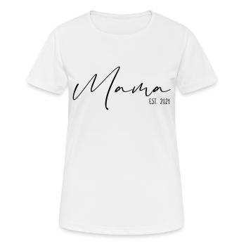 Mama Est 2021 - Frauen T-Shirt atmungsaktiv - Weiß - Vorne - AI Model Female 172 dark (172cm)
