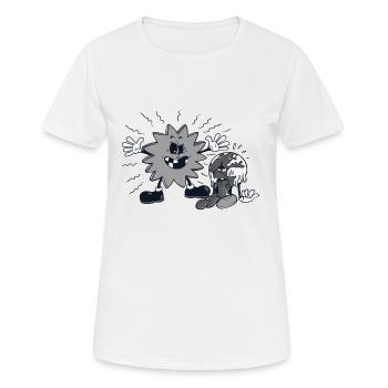 Ungeordnete Sonne, Durstige Erde - Frauen T-Shirt atmungsaktiv - Weiß - Vorne - AI Model Female 172 dark (172cm)