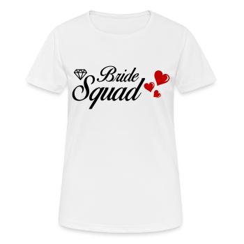 bride squad - Frauen T-Shirt atmungsaktiv - Weiß - Vorne - AI Model Female 172 dark (172cm)