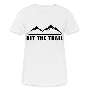 Trail Running Sport - Frauen T-Shirt atmungsaktiv - Weiß - Vorne - AI Model Female 172 dark (172cm)