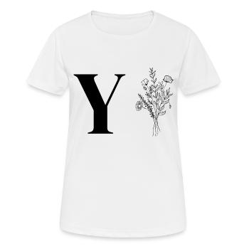 Minimalist Flowers - Women's Breathable T-Shirt - white - Front - AI Model Female 172 dark (172cm)