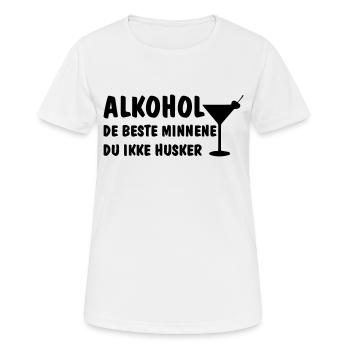 Alkohol die besten Erinnerungen, an die Sie sich nicht erinnern - Frauen T-Shirt atmungsaktiv - Weiß - Vorne - AI Model Female 172 dark (172cm)