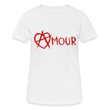 Liebe - Frauen T-Shirt atmungsaktiv - Weiß - Vorne - AI Model Female 172 dark (172cm)