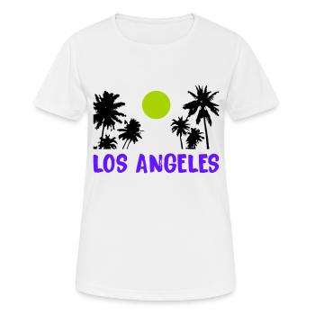 Los Angeles - T-shirt respirant Femme - blanc - Devant - AI Model Female 172 dark (172cm)