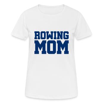 Rowing Mom - Rudern - Ruderin - Mutter - Frauen T-Shirt atmungsaktiv - Weiß - Vorne - AI Model Female 172 dark (172cm)