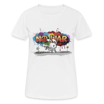 Pas de guerre - T-shirt respirant Femme - blanc - Devant - AI Model Female 172 dark (172cm)