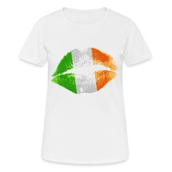 Kiss (Irlande / Irlande) - T-shirt respirant Femme - blanc - Devant - AI Model Female 172 dark (172cm)