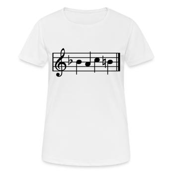 bach - Frauen T-Shirt atmungsaktiv - Weiß - Vorne - AI Model Female 172 dark (172cm)