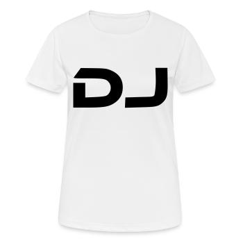 dj - Frauen T-Shirt atmungsaktiv - Weiß - Vorne - AI Model Female 172 dark (172cm)