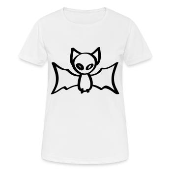 bat halloween bat - Women's Breathable T-Shirt - white - Front - AI Model Female 172 dark (172cm)