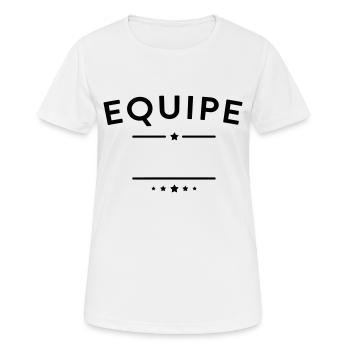 equipe - T-shirt respirant Femme - blanc - Devant - AI Model Female 172 dark (172cm)