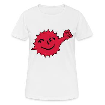 Atomkraft Faust dagegen Geschenkidee Nein Symbol - T-shirt respirant Femme - blanc - Devant - AI Model Female 172 dark (172cm)