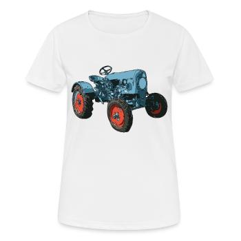Trecker, Traktor, Schlepper - Frauen T-Shirt atmungsaktiv - Weiß - Vorne - AI Model Female 172 dark (172cm)
