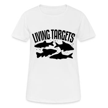 Living Targets - Frauen T-Shirt atmungsaktiv - Weiß - Vorne - AI Model Female 172 dark (172cm)