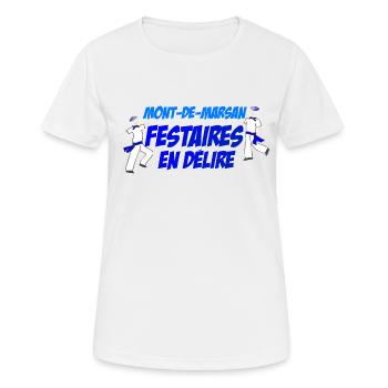 Freuden - Frauen T-Shirt atmungsaktiv - Weiß - Vorne - AI Model Female 172 dark (172cm)