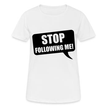 stop - T-shirt respirant Femme - blanc - Devant - AI Model Female 172 dark (172cm)
