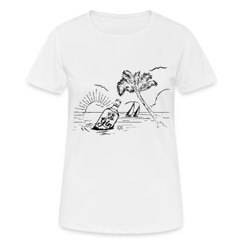 GIN - black - Frauen T-Shirt atmungsaktiv - Weiß - Vorne - AI Model Female 172 dark (172cm)
