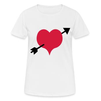 la flèche - T-shirt respirant Femme - blanc - Devant - AI Model Female 172 dark (172cm)
